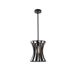 Lily 1 light pendant in black