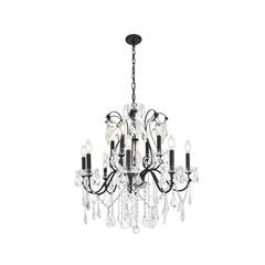 St. Francis 12 light Dark Bronze Chandelier Clear Royal Cut Crystal