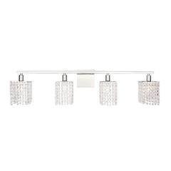 Phineas 4 light Chrome and Clear Crystals wall sconce