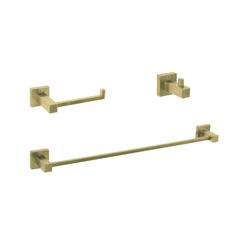 Isla 3-Piece Bathroom Hardware Set in Brushed Gold