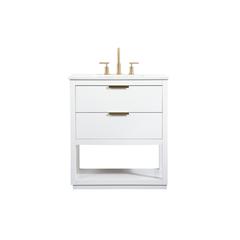 30 inch Single bathroom vanity in white