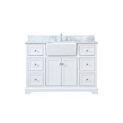 48 inch Single bathroom vanity in white