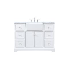 48 inch Single bathroom vanity in white