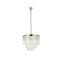 Sydney 9 light polished nickel Chandelier Clear Royal Cut Crystal