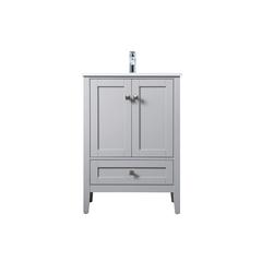 24 Inch SIngle Bathroom Vanity In Grey