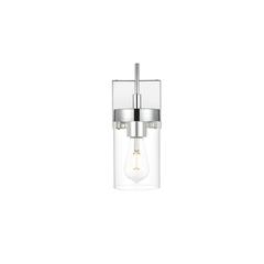 Benny 1 light Chrome and Clear Bath Sconce