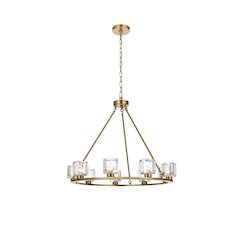 Cadence 32 Inch Chandelier In Satin Gold