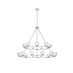 Cadence 48 Inch Two-Tier Chandelier In Chrome