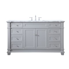 60 inch Single Bathroom Vanity set in Grey