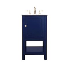 19 inch Single bathroom vanity in Blue