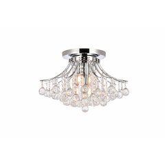 Toureg 6 light Chrome Flush Mount Clear Royal Cut Crystal