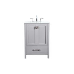 24 inch Single bathroom vanity in grey