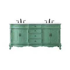 72 inch double Bathroom vanity in vintage mint