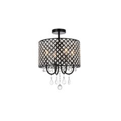 Elise 14 inch flush mount in black