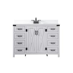 48 inch Single bathroom vanity in grey with backsplash