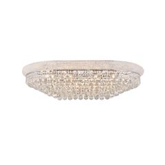 Primo 24 light Chrome Flush Mount Clear Royal Cut Crystal