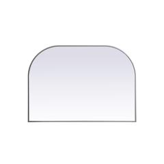 Metal Frame Arch Mirror 42x30 Inch in Silver