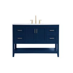 48 inch Single Bathroom Vanity in Blue