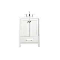 24 inch Single bathroom vanity in white