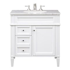 32 In. Single Bathroom Vanity Set In White