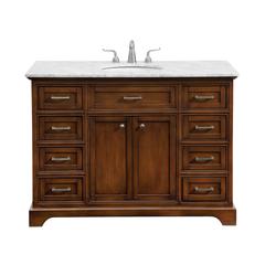 48 In. Single Bathroom Vanity Set In Teak