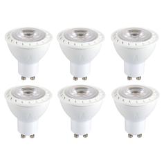 Dimmable 6.5W LED GU10 light bulb 3000K pack of 6