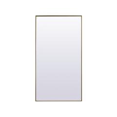 Metal Frame Rectangle Full Length Mirror 36x72 Inch in Brass