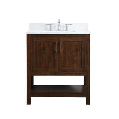 30 inch Single Bathroom Vanity in Espresso with Backsplash