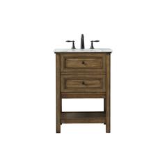 24 inch Single bathroom vanity in driftwood