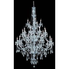 Verona 25 light Chrome Chandelier Clear Royal Cut Crystal