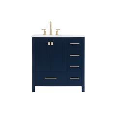 32 inch Single Bathroom Vanity in Blue