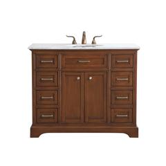 42 in. Single Bathroom Vanity set in teak