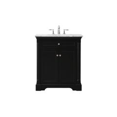 30 inch Single bathroom vanity set in black