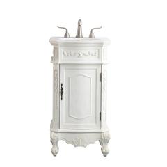 19 inch Single Bathroom vanity in antique white