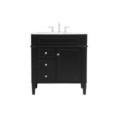 32 inch Single bathroom vanity in Black