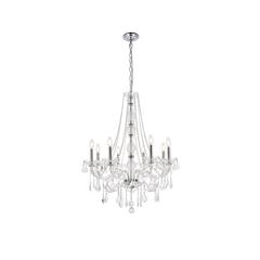 Verona 8 light Chrome Chandelier Clear Royal Cut Crystal