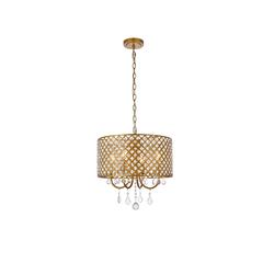 Elise 17 inch pendant in brass