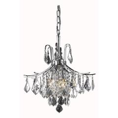 Amelia Collection Pendant D16in H20in Lt:6 Chrome Finish