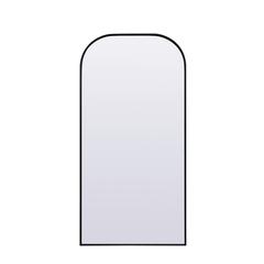Metal Frame Arch Full Length Mirror 32x66 Inch in Black