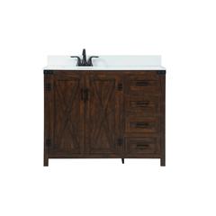 42 inch Single bathroom vanity in expresso with backsplash