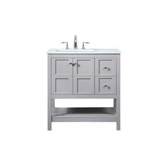 32 inch Single bathroom vanity in grey
