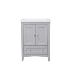 24 In. Single Bathroom Vanity Set In Medium Grey