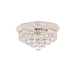 Primo 6 light Chrome Flush Mount Clear Royal Cut Crystal