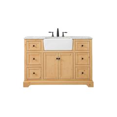 48 inch Single bathroom vanity in natural wood