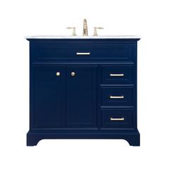 36 inch Single bathroom vanity in Blue