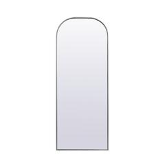 Metal Frame Arch Full Length Mirror 28x74 Inch in Silver