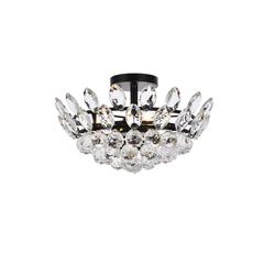 Emilia 16 inch flush mount in black
