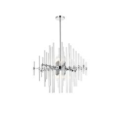 Sienna 27 inch crystal rod pendant in chrome