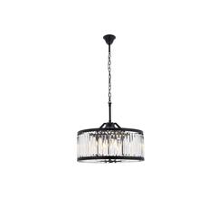 Chelsea 8 light Matte Black Chandelier Clear Royal Cut Crystal
