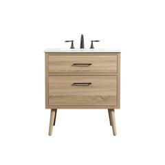 30 inch Single bathroom vanity in mango wood